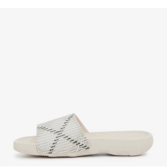 Burberry Shoes - Burberry Cream Check Slide Sandals